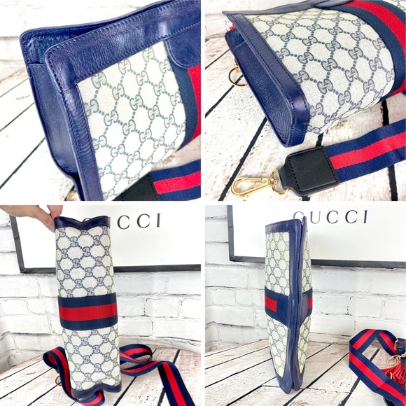 Gucci blue sherry line clutch crossbody bag - Picture 4 of 15